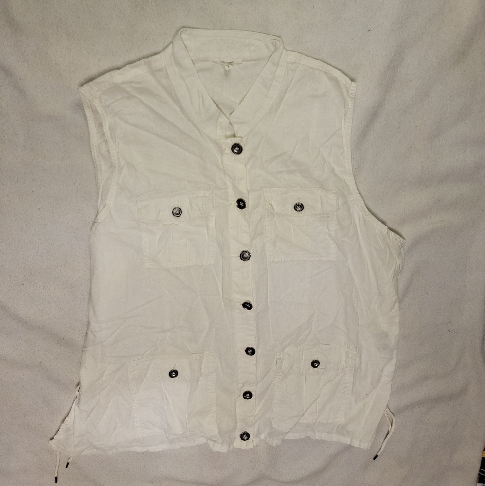 Plus 3 White Dressy Maurices Tank Top